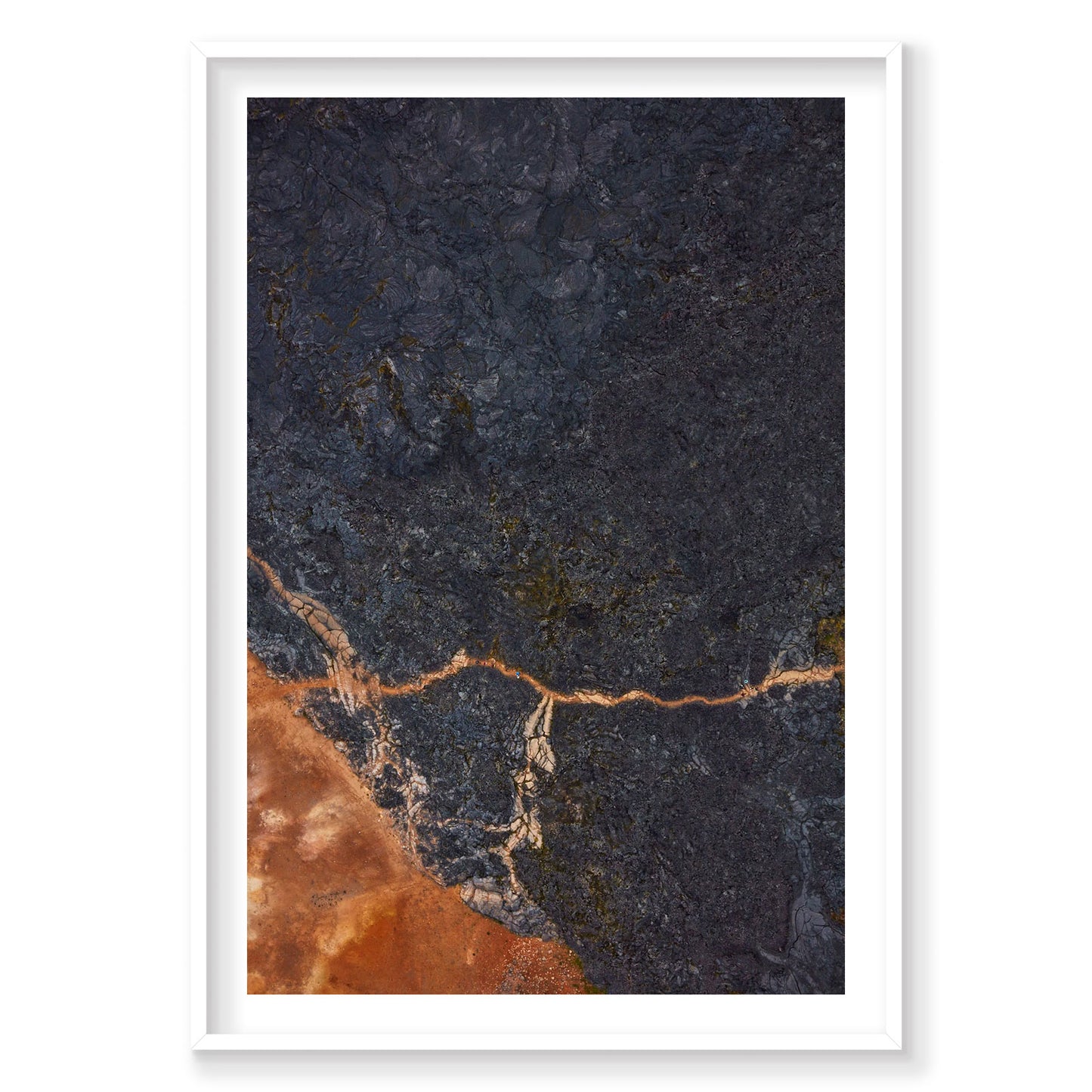 Orange Path, Iceland, Vertical Print