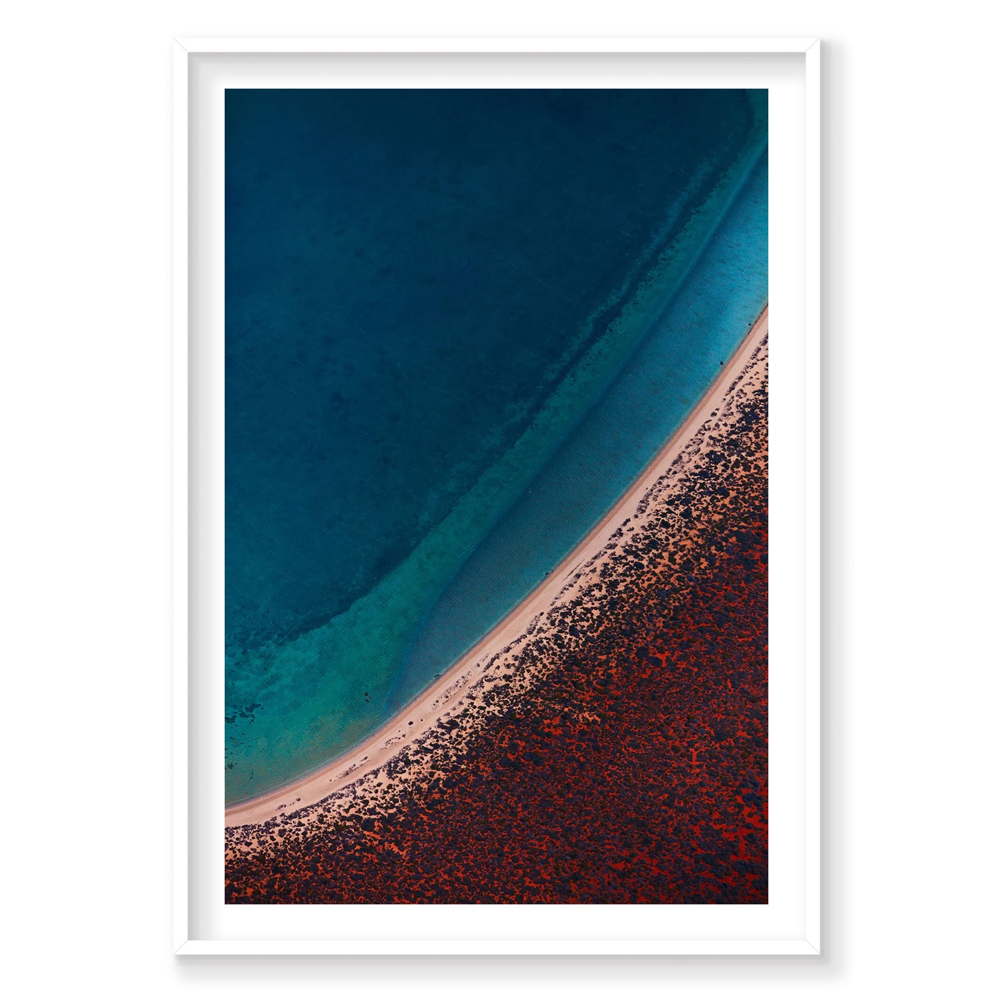 Deep Waters, Shark Bay, Vertical Print