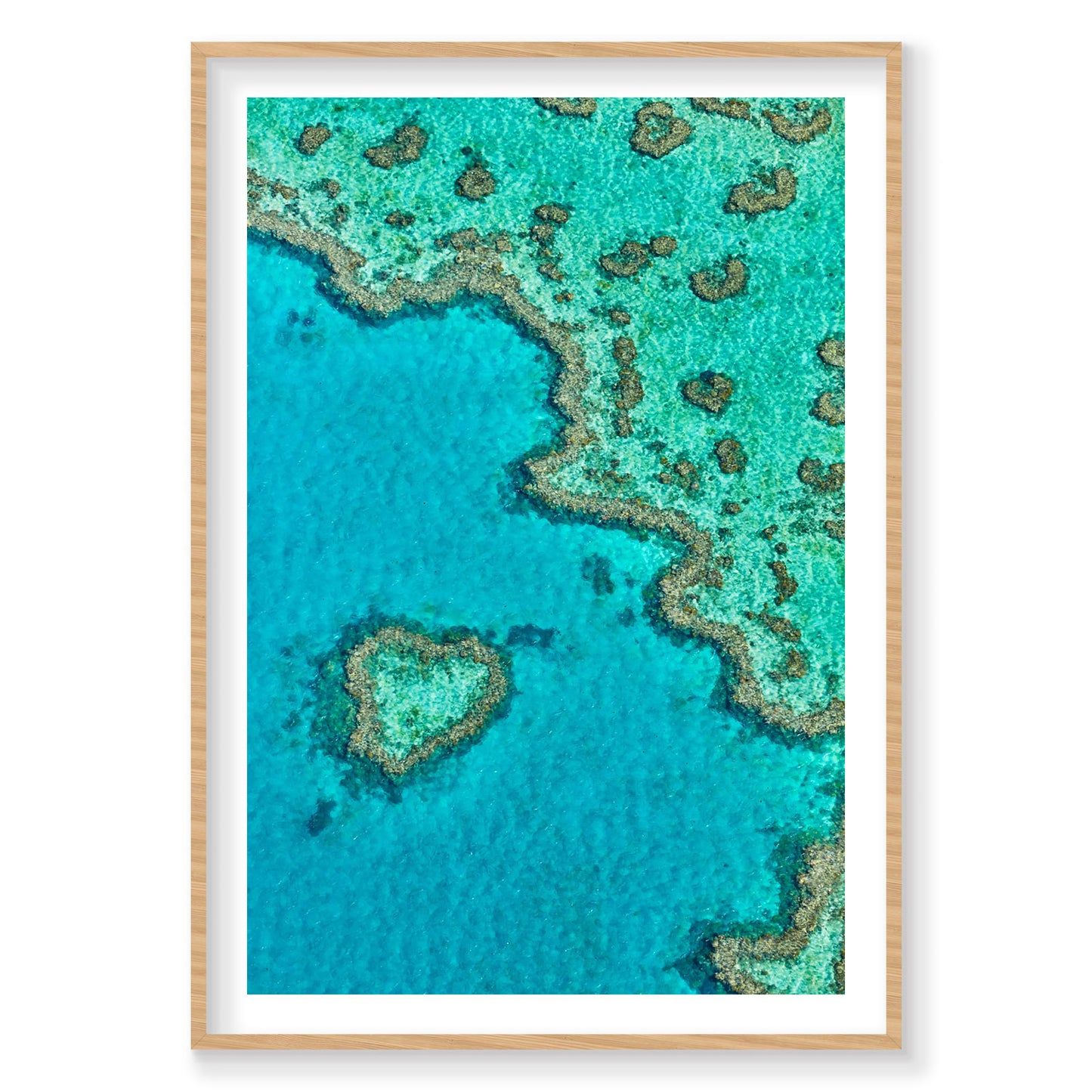 Heart Reef, Great Barrier Reef, Vertical Print