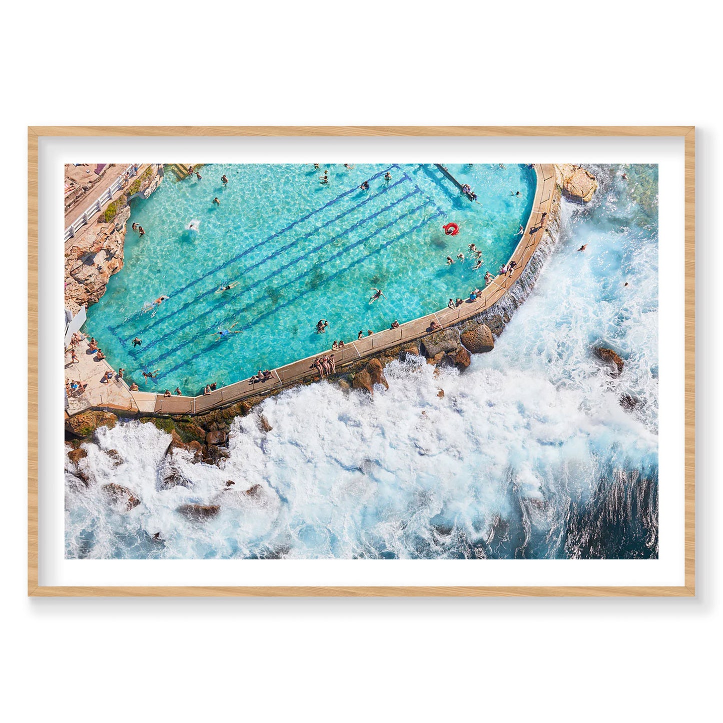 Bronte Baths Ocean Wave, Horizontal Print