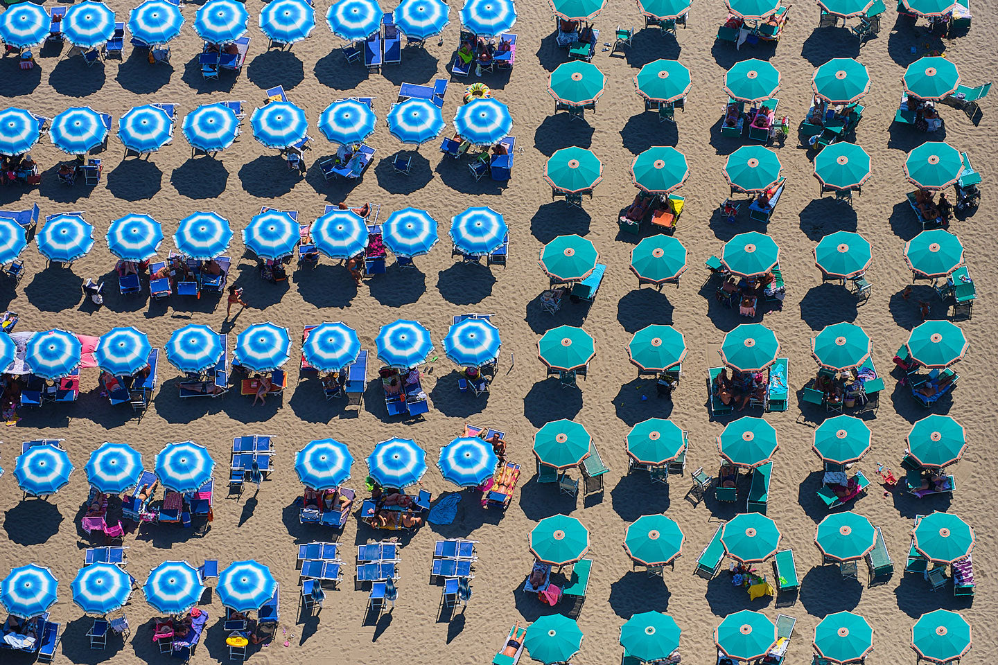 Shade Of Blue, Italy, Horizontal Print