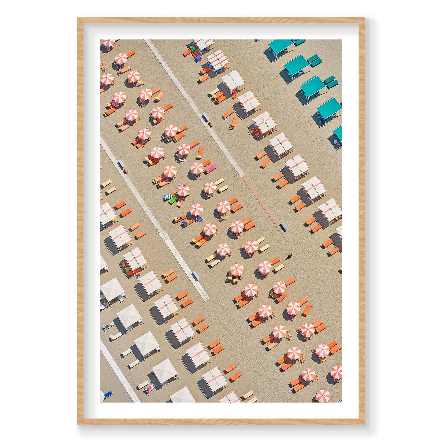 Orange Lounge Chairs, Italy, Vertical Print