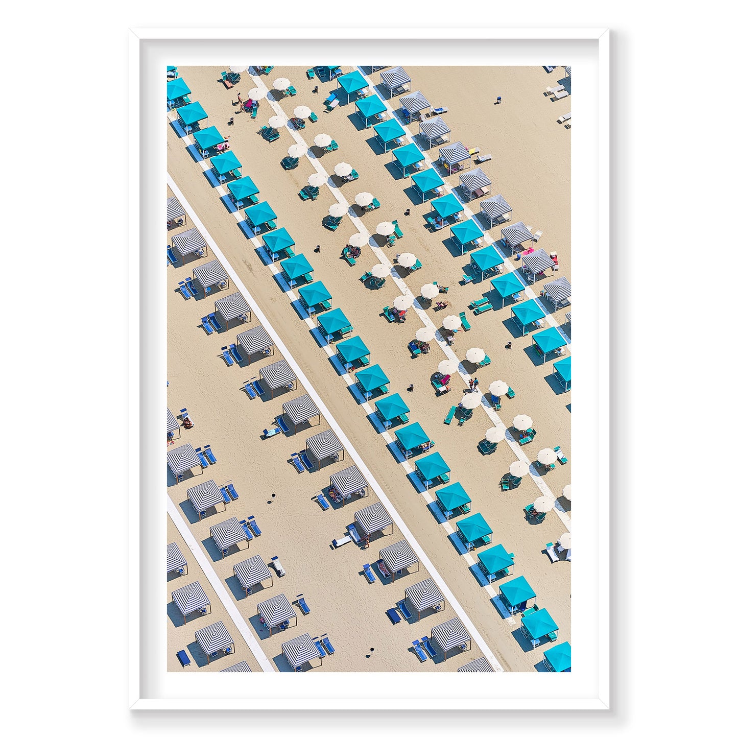 Beach Club, Italy, Vertical Print