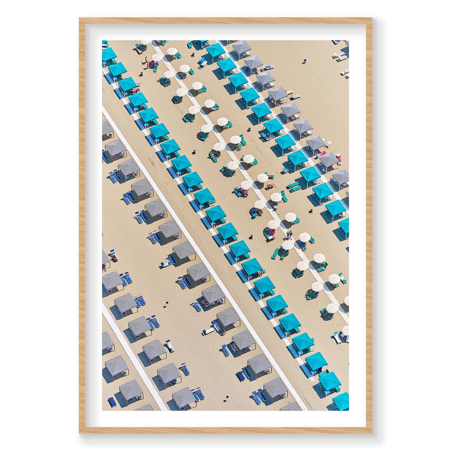 Beach Club, Italy, Vertical Print