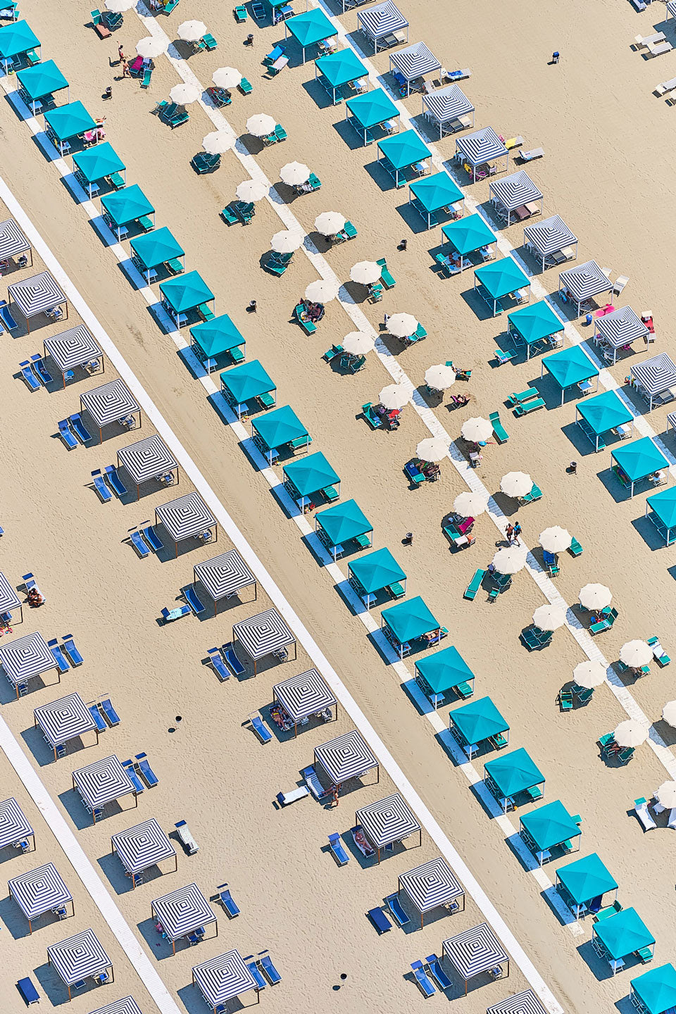 Beach Club, Italy, Vertical Print