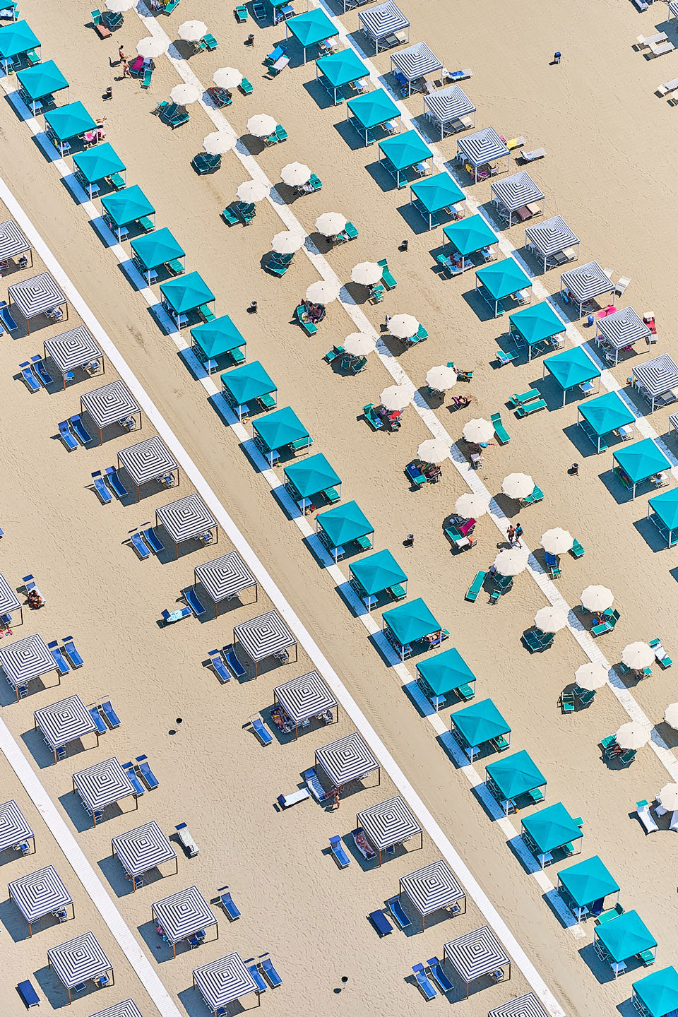 Beach Club, Italy, Vertical Print