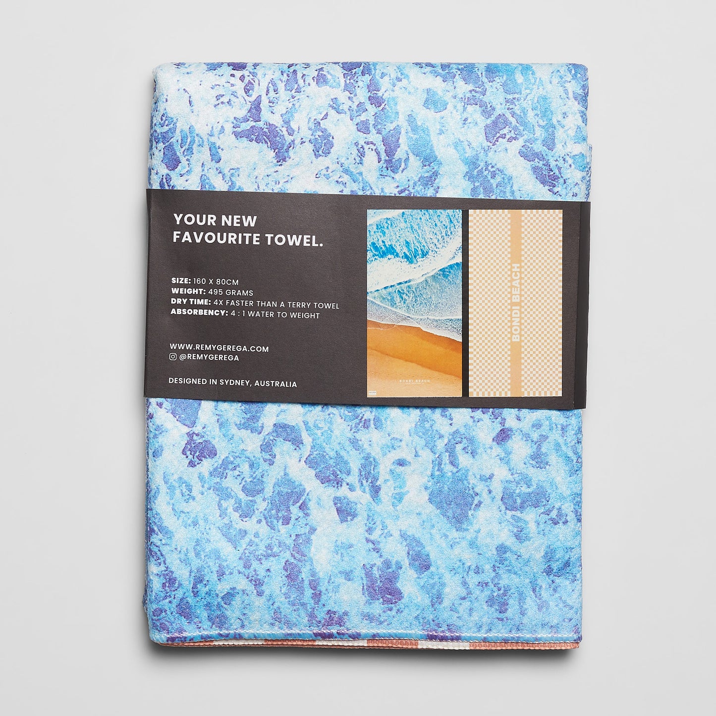 Bondi Shoreline Quick-Dry Beach Towel