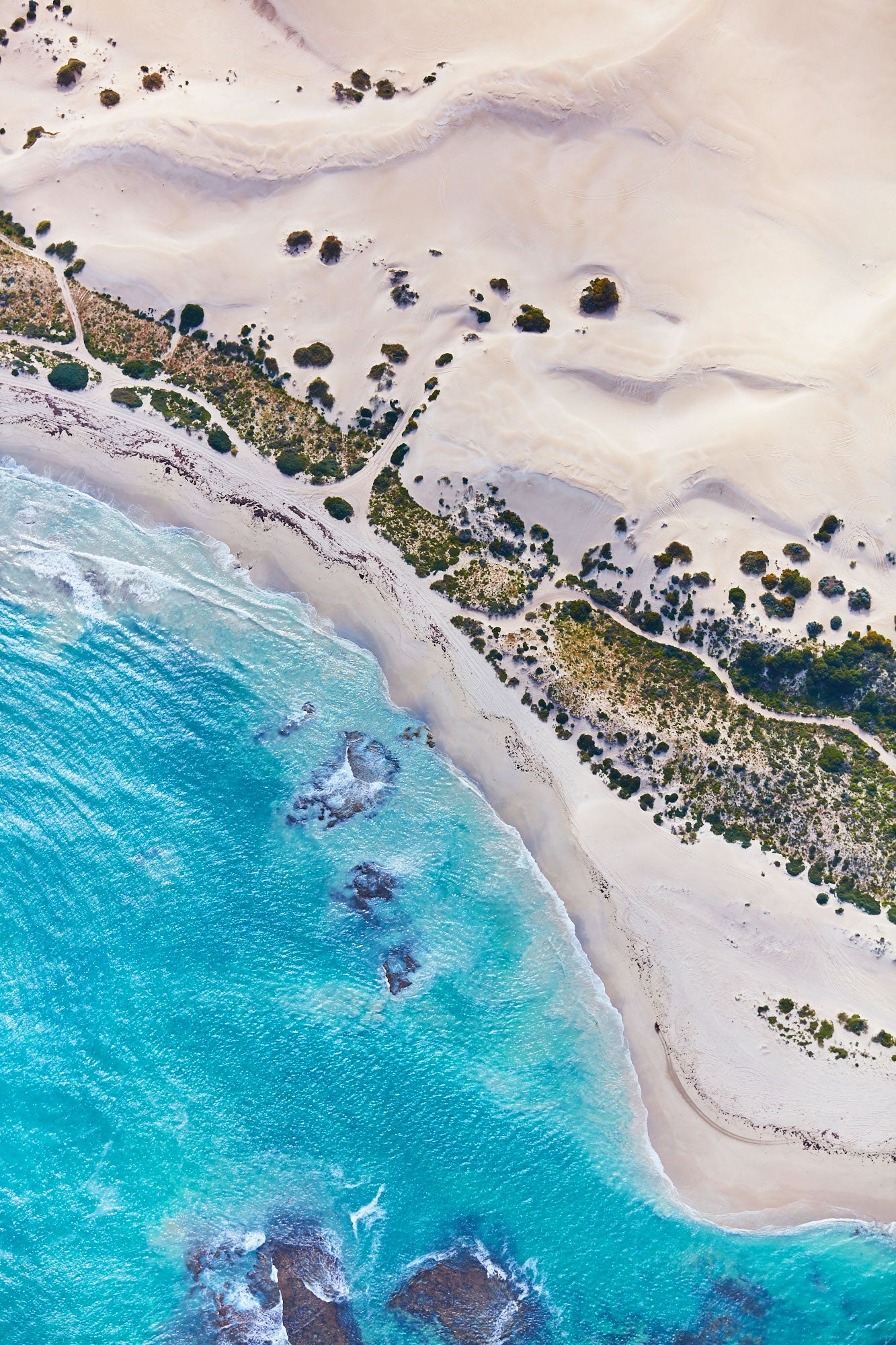 Blue Coast, Kalbarri, Vertical Print