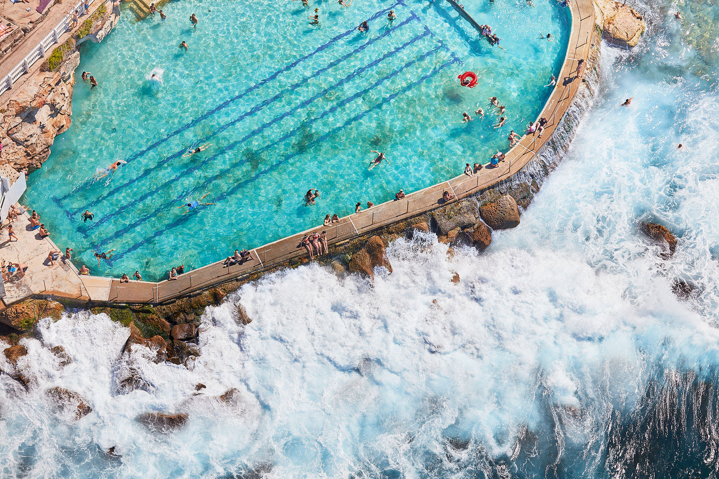 Bronte Baths Ocean Wave, Horizontal Print