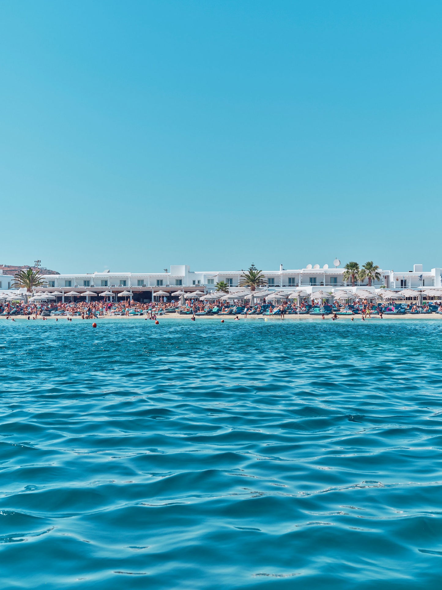 Ornos Beach, Greece, Vertical Print