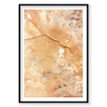 Aerial view of terracotta earth crevices in Iceland from above, photography print by Remy Gerega