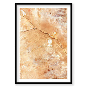 Aerial view of terracotta earth crevices in Iceland from above, photography print by Remy Gerega