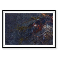 Aerial view of volcanic lava flows and geothermal steam in Iceland from above, photography print by Remy Gerega