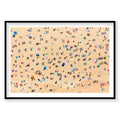Aerial view of Bondi Beach sunbathers scattered across sandy shore, photography print by Remy Gerega
