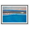 Aerial view of vibrant turquoise evaporation ponds near Moab Utah, photography print by Remy Gerega