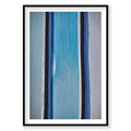 Aerial view of blue dye evaporation ponds in Moab with geometric patterns, photography print by Remy Gerega