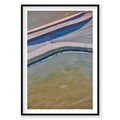 Aerial view of colorful salt evaporation ponds in Moab with blue and turquoise water, photography print by Remy Gerega