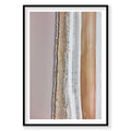 Aerial view of Great Salt Lake with pink and beige mineral layers, photography print by Remy Gerega