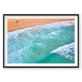 Aerial view of Dee Why Beach with turquoise waves and sandy shore, photography print by Remy Gerega