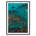Aerial view of turquoise waters and rocky reef at Rottnest Island Western Australia, photography print by Remy Gerega