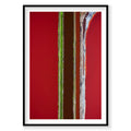 Aerial view of red salt ponds with green algae and mineral bands, San Francisco Bay, photography print by Remy Gerega