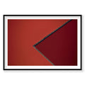 Geometric red architecture detail San Francisco Bay aerial view, photography print by Remy Gerega