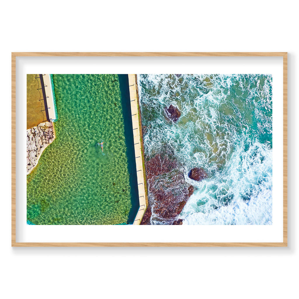 Early Morning Swim, Horizontal Print