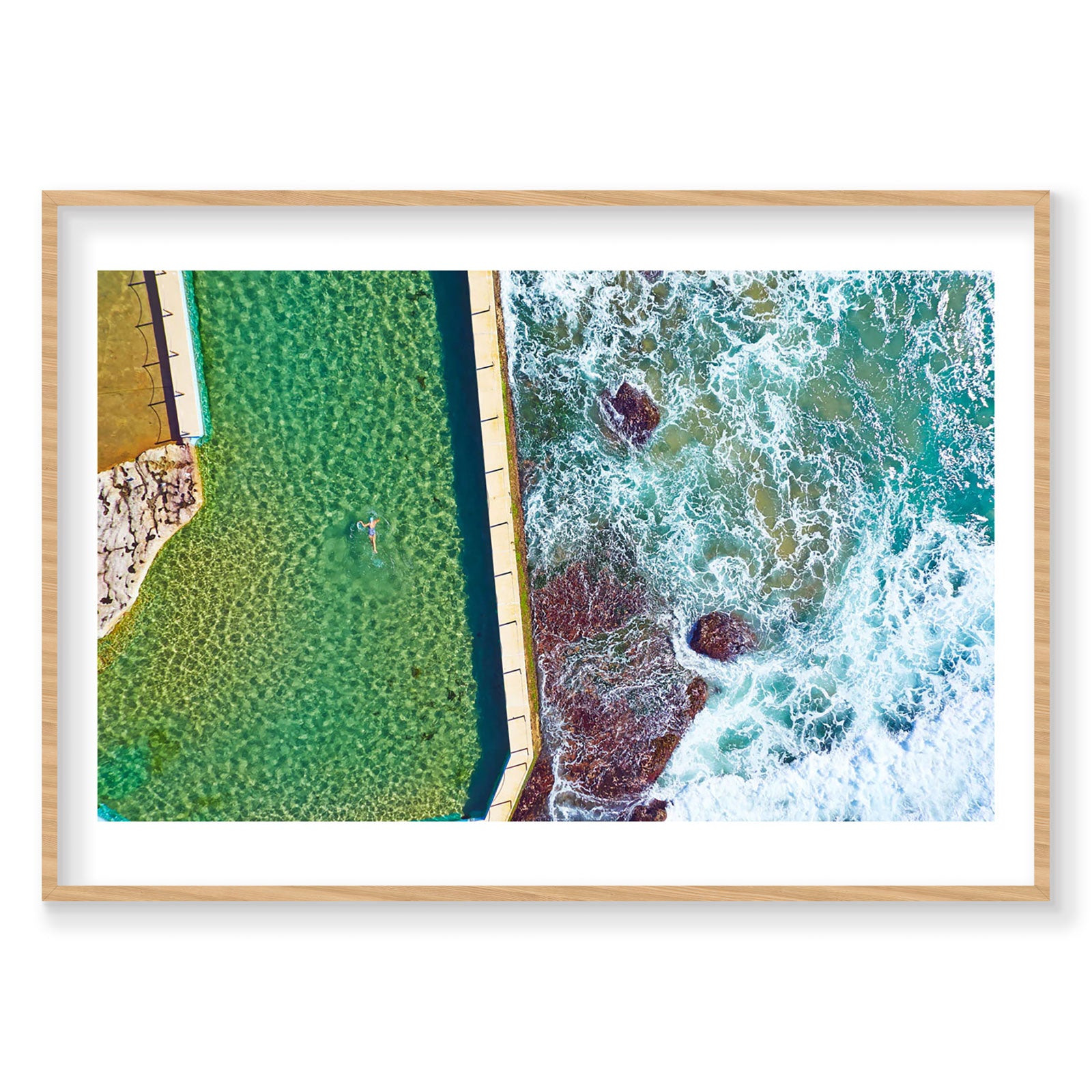 Early Morning Swim, Horizontal Print