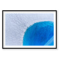 Aerial view of glacial meltwater meeting ice in Greenland, photography print by Remy Gerega