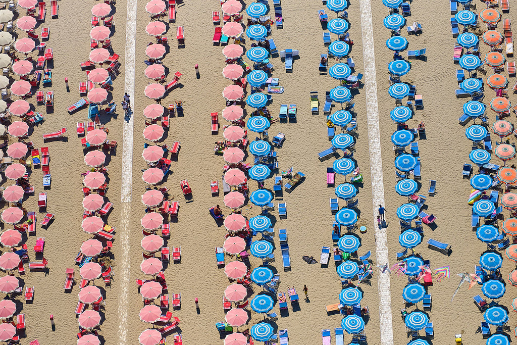 Red And Blue, Italy, Horizontal Print