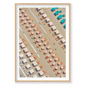 Orange Lounge Chairs, Italy, Vertical Print