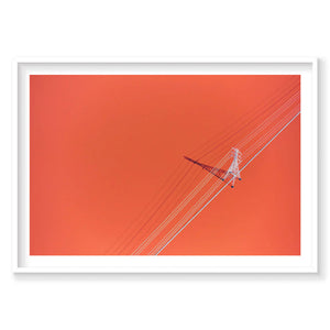 Power Lines, San Francisco Bay, Horizontal Print