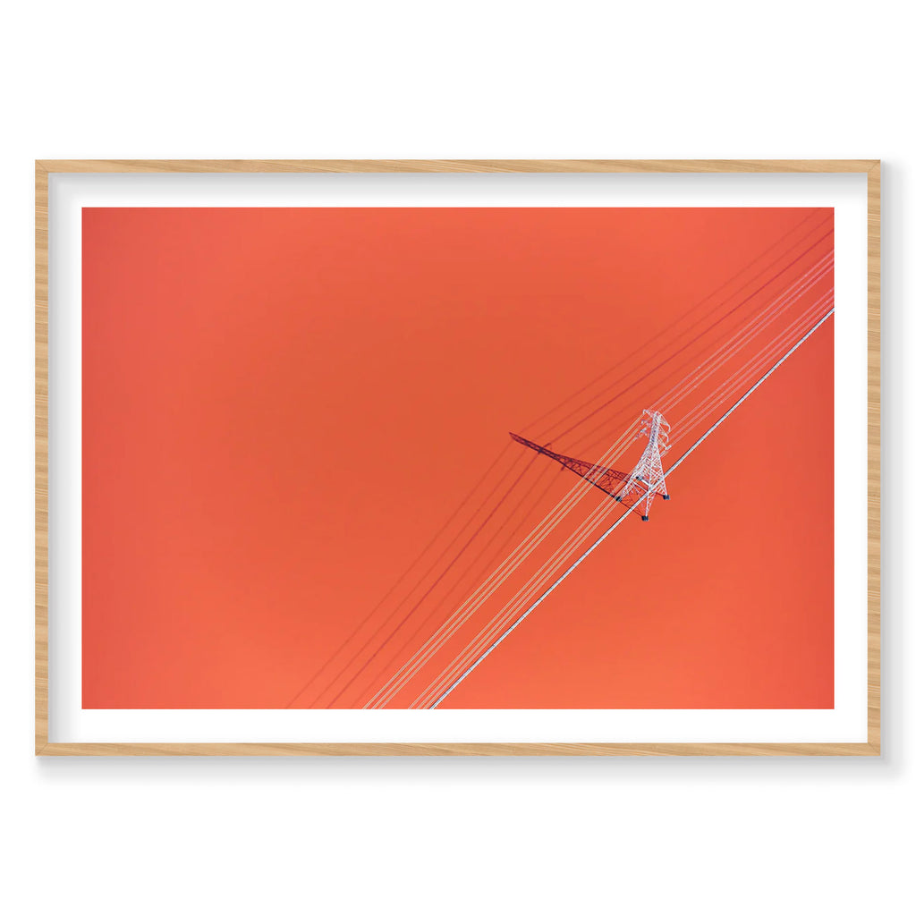 Power Lines, San Francisco Bay, Horizontal Print