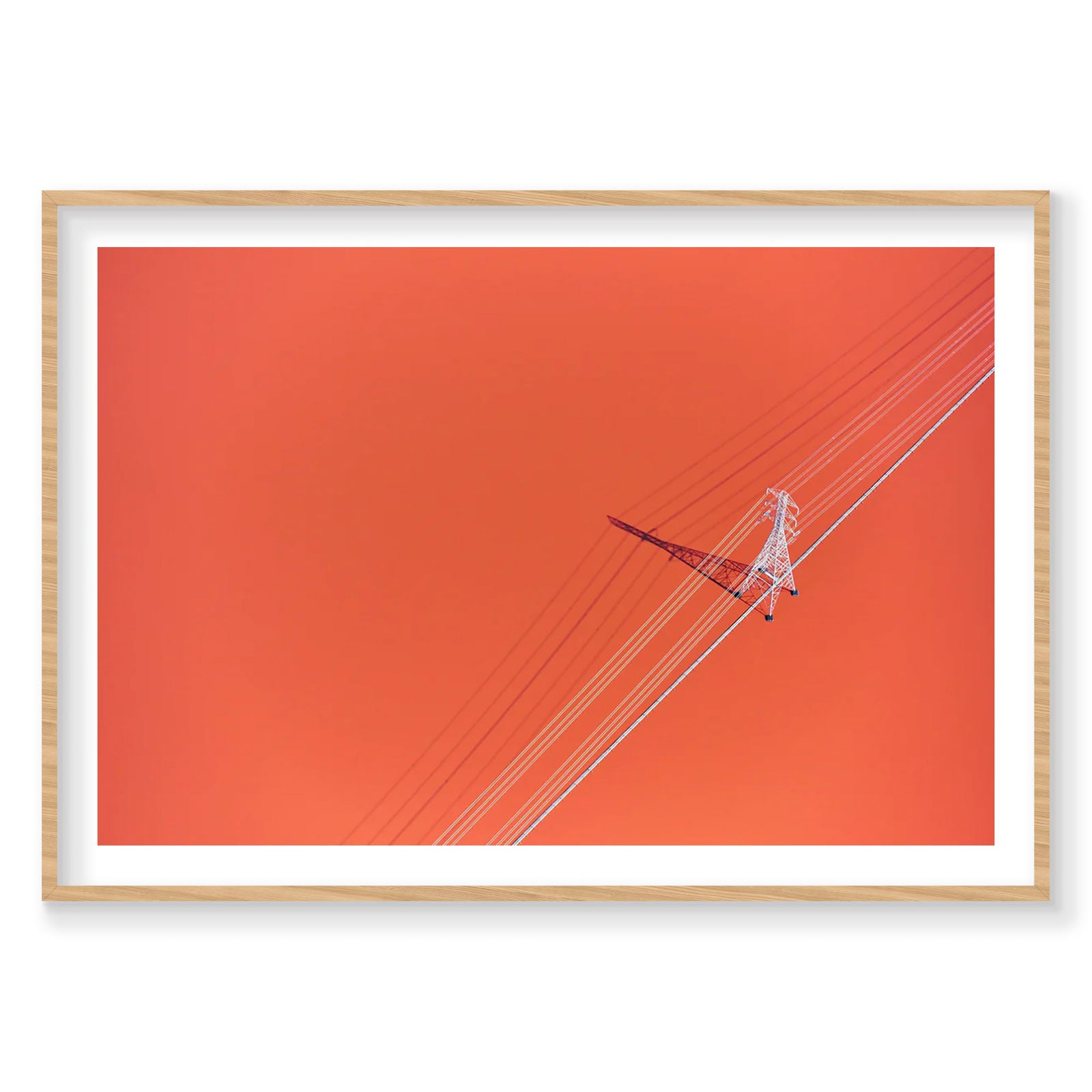 Power Lines, San Francisco Bay, Horizontal Print