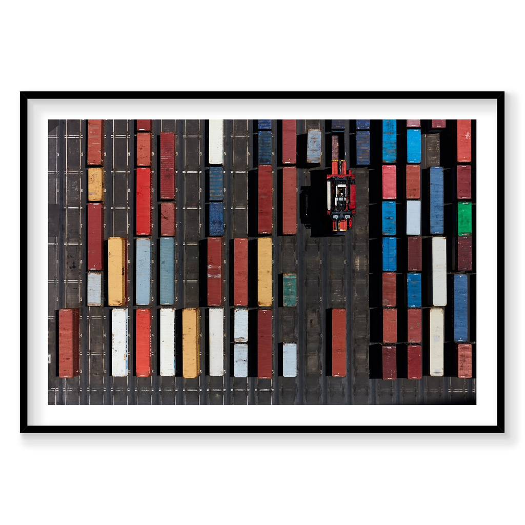 Aligned, Botany Bay, Horizontal Print, black Victorian Ash frame
