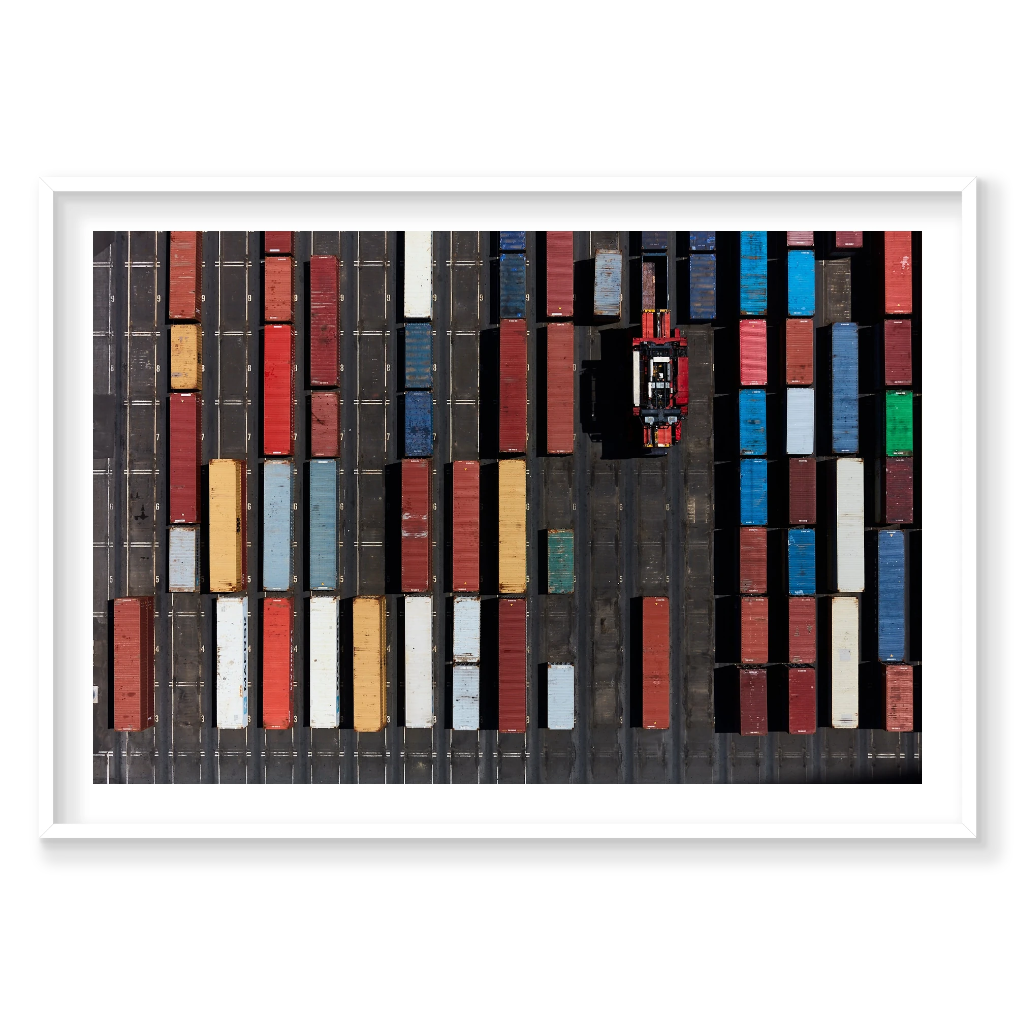 Aligned, Botany Bay, Horizontal Print, white Victorian Ash frame