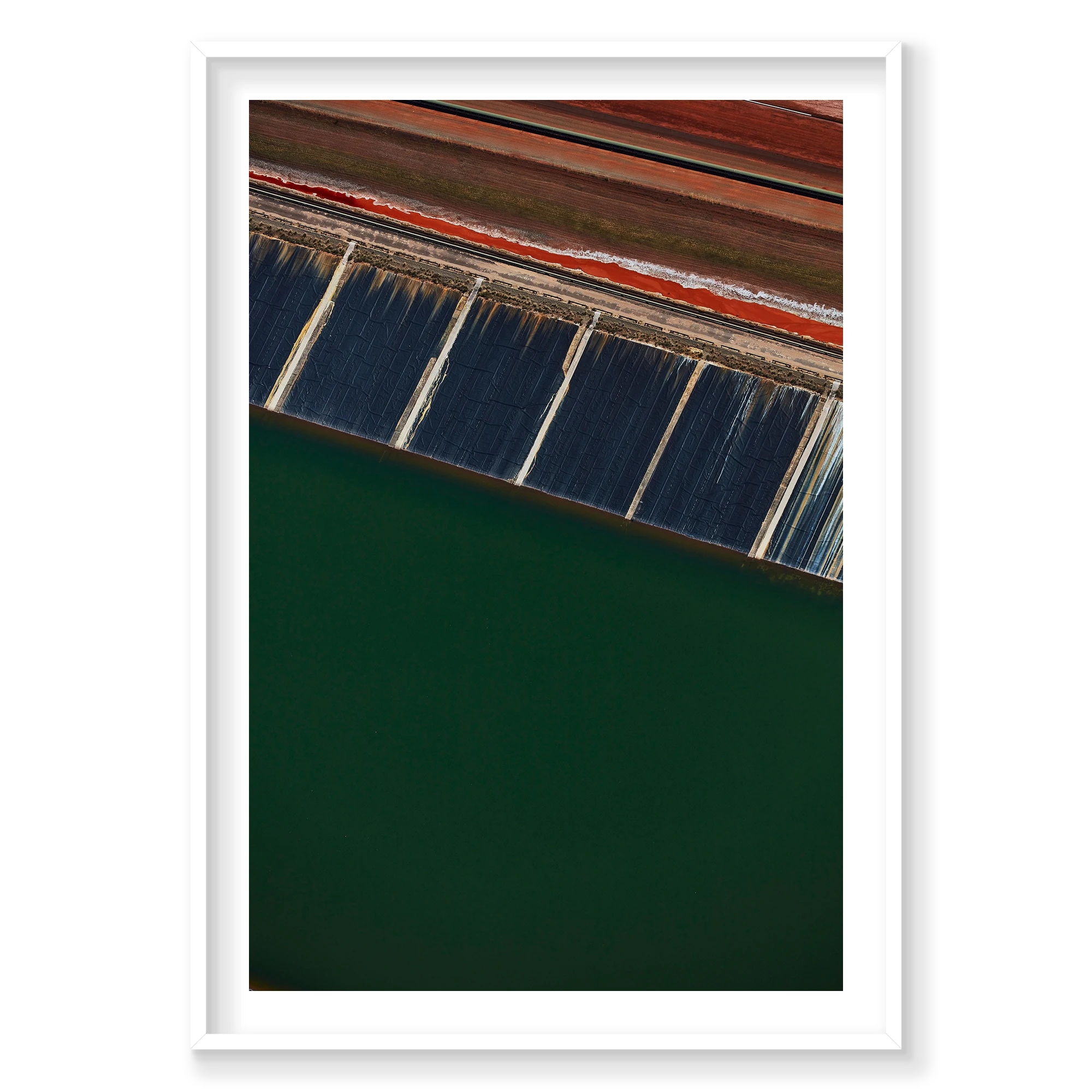 Alumina, Western Australia, Vertical Print, white Victorian Ash frame