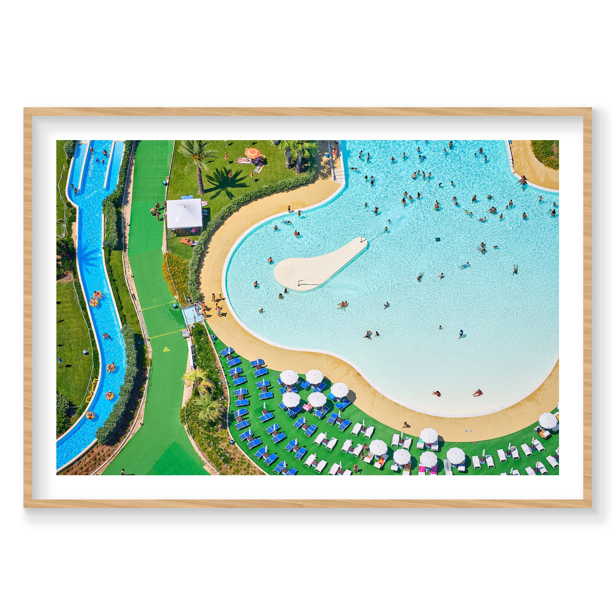 Aquapark Egnazia, Italy, Horizontal Print, natural Victorian Ash frame
