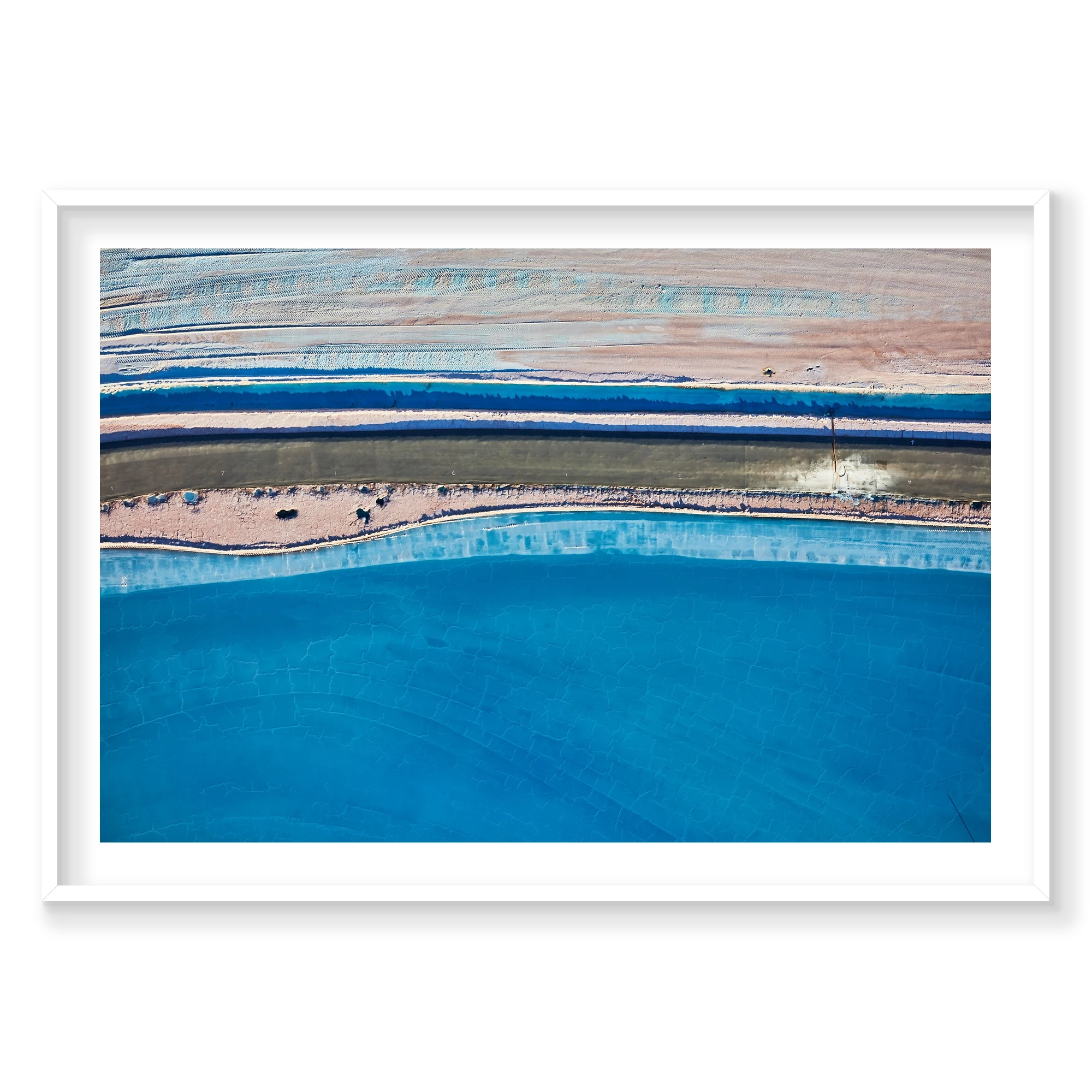 Azure, Moab, Landscape Print, white Victorian Ash frame