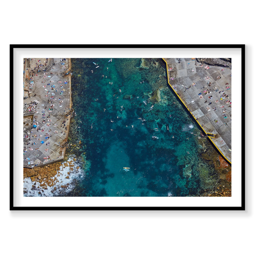 Azure Tranquility, Horizontal Print, black Victorian Ash frame