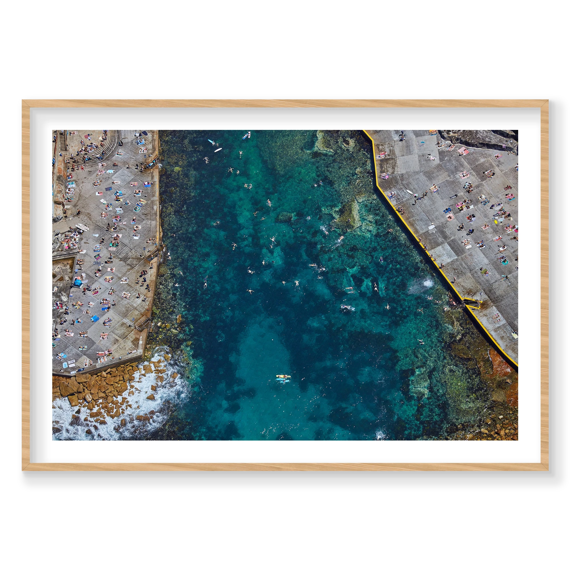 Azure Tranquility, Horizontal Print, natural Victorian Ash frame