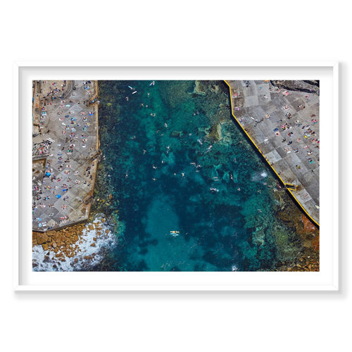 Azure Tranquility, Horizontal Print, white Victorian Ash frame