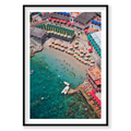 Bagni Internazionali, Italy, Vertical Print, black Victorian Ash frame
