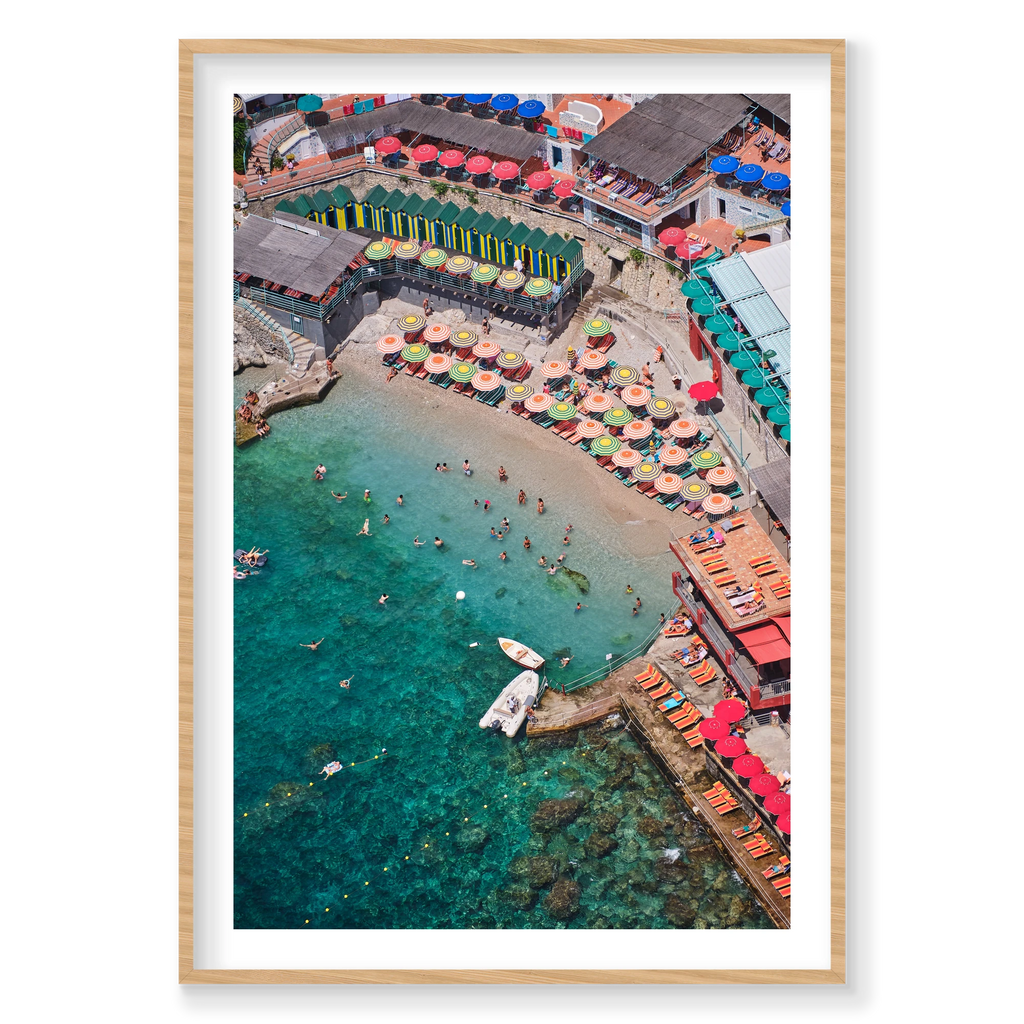 Bagni Internazionali, Italy, Vertical Print, natural Victorian Ash frame