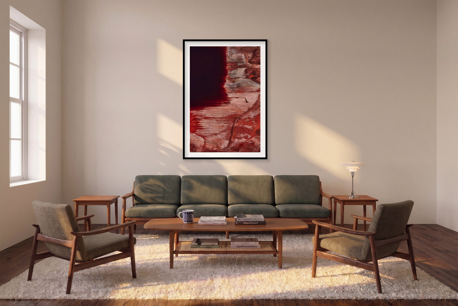 Bauxite, Western Australia, Vertical Print shown framed in a living room
