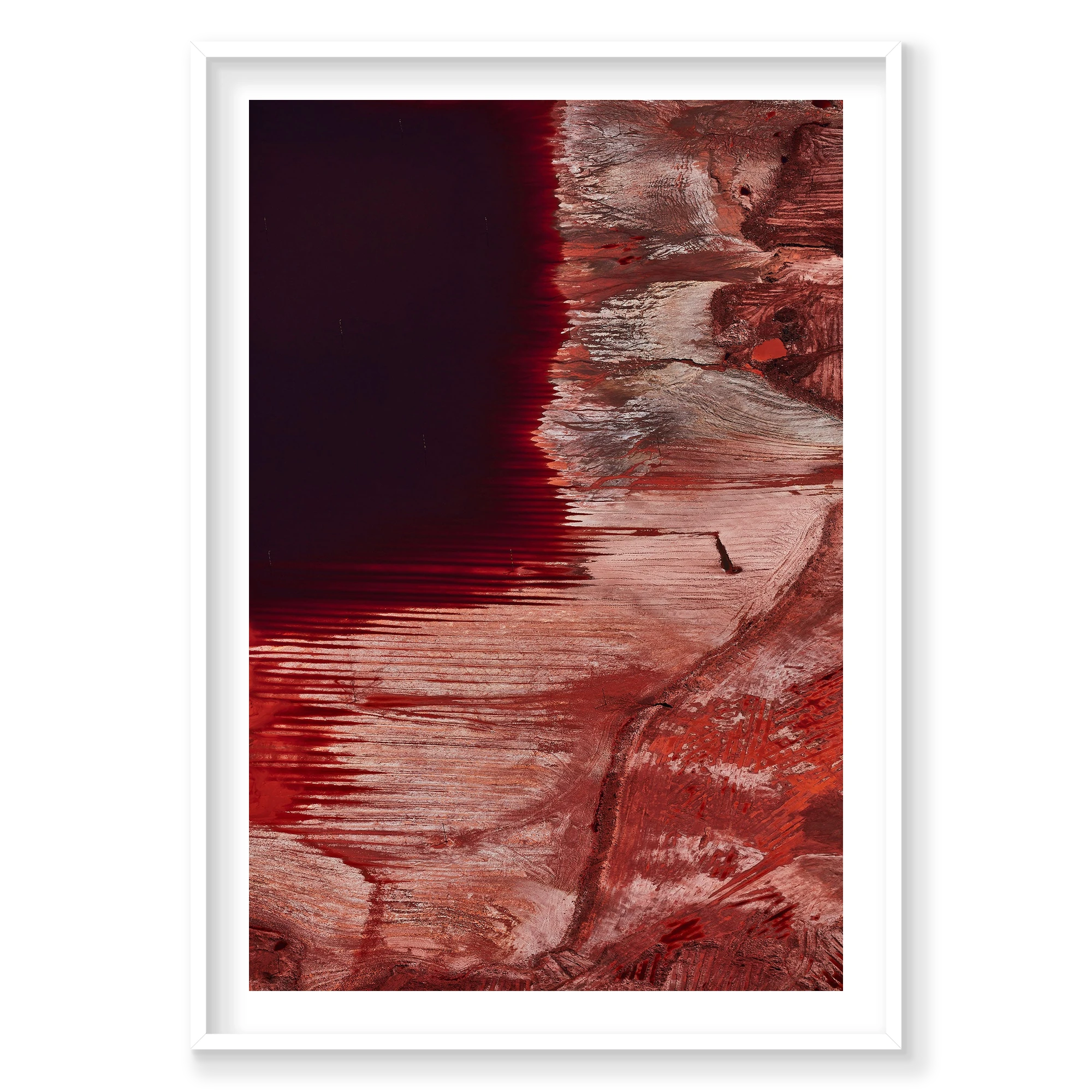 Bauxite, Western Australia, Vertical Print, white Victorian Ash frame
