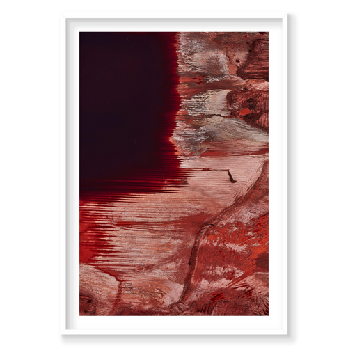 Bauxite, Western Australia, Vertical Print, white Victorian Ash frame