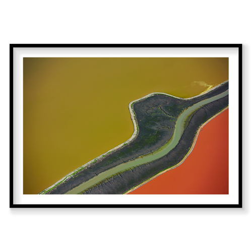 Block Colours, San Francisco Bay, Horizontal Print, black Victorian Ash frame