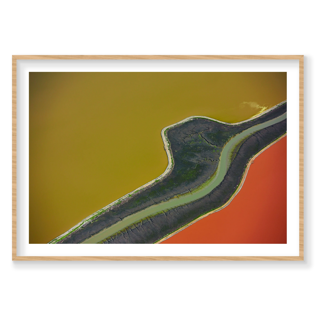 Block Colours, San Francisco Bay, Horizontal Print, natural Victorian Ash frame