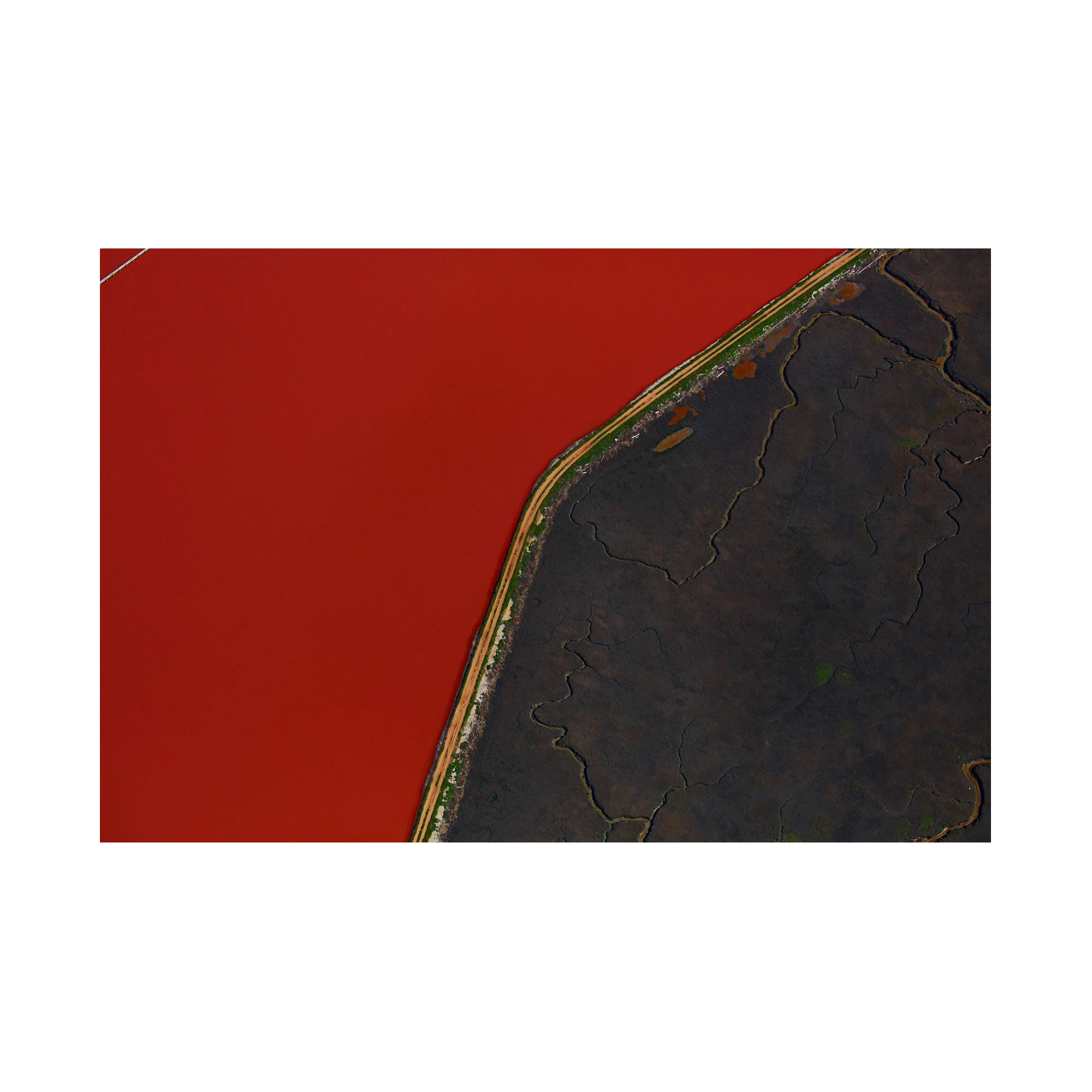 Blood Red, San Francisco Bay, Horizontal Print, print only